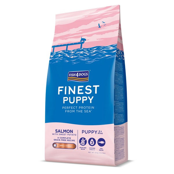 Fish4Dogs Finest Puppy Salmon with Sweet Potato (Small Kibble) 1.5kg, 6kg or 12kg