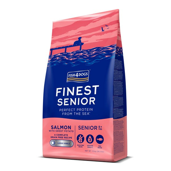 Fish4Dogs Finest Senior Salmon with Sweet Potato (Large Kibble) 1.5kg, 6kg or 12kg