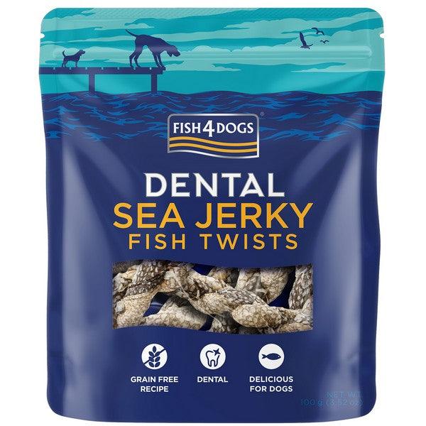 Fish4Dogs Dental Sea Jerky Fish Twists 100g - Ormskirk Pets