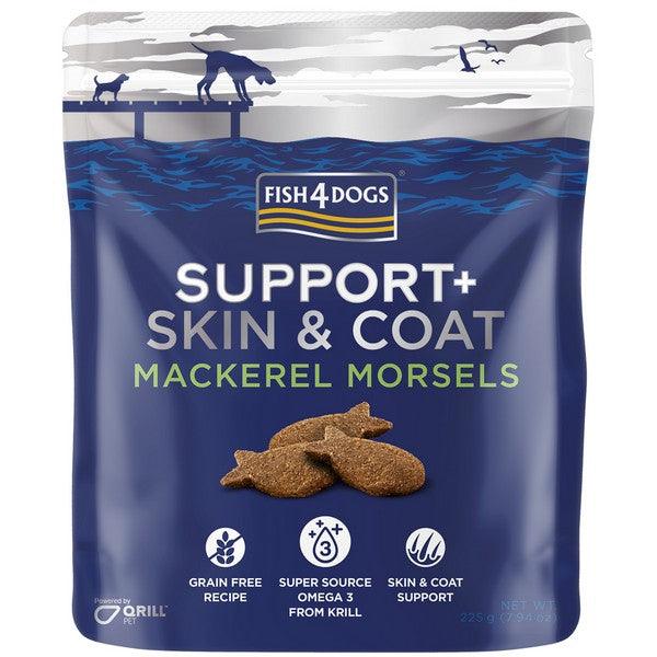 Fish4Dogs Support+ Skin & Coat Mackerel Morsels 225g - Ormskirk Pets