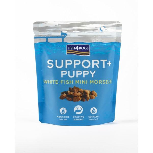 Fish4Dogs Support+ Puppy White Fish Morsels Digestion 150g - Ormskirk Pets