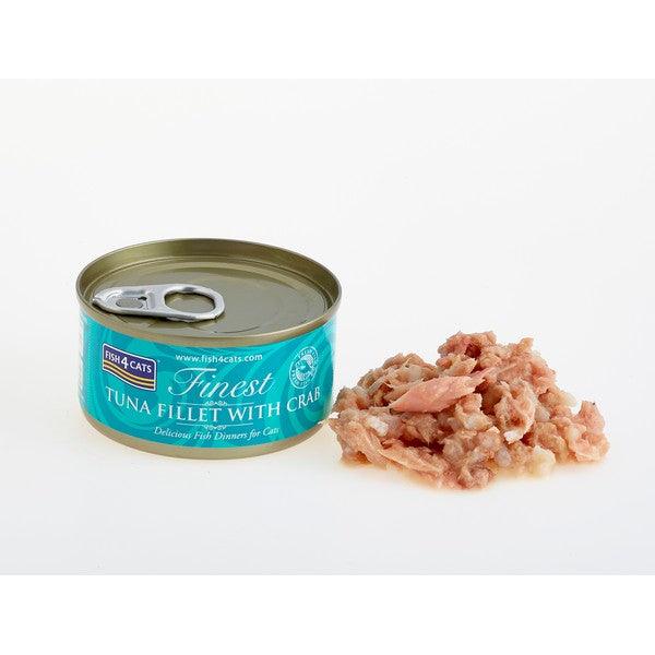 Fish4Cats Finest Tuna Fillet With Crab 70g Case of 10 - Ormskirk Pets