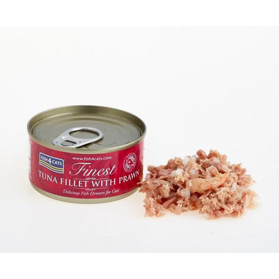 Fish4Cats Finest Tuna Fillet With Prawn 70g Case of 10 - Ormskirk Pets