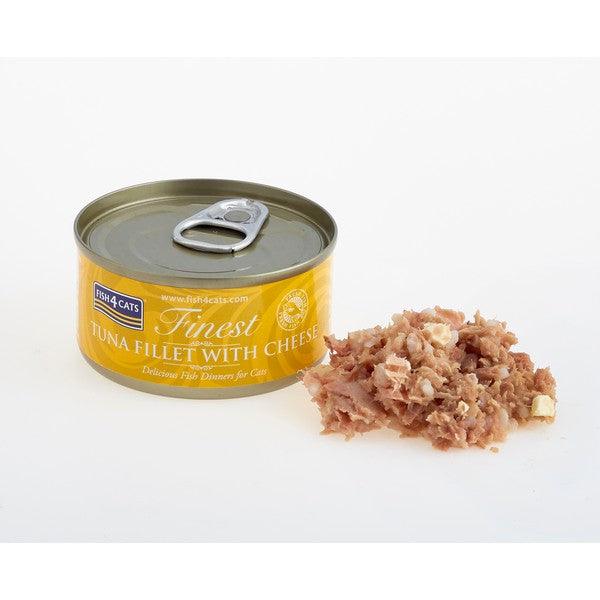 Fish4Cats Finest Tuna Fillet With Cheese 70g Case of 10 - Ormskirk Pets