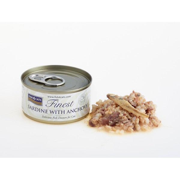 Fish4Cats Finest Sardine With Anchovy 70g Case of 10 - Ormskirk Pets