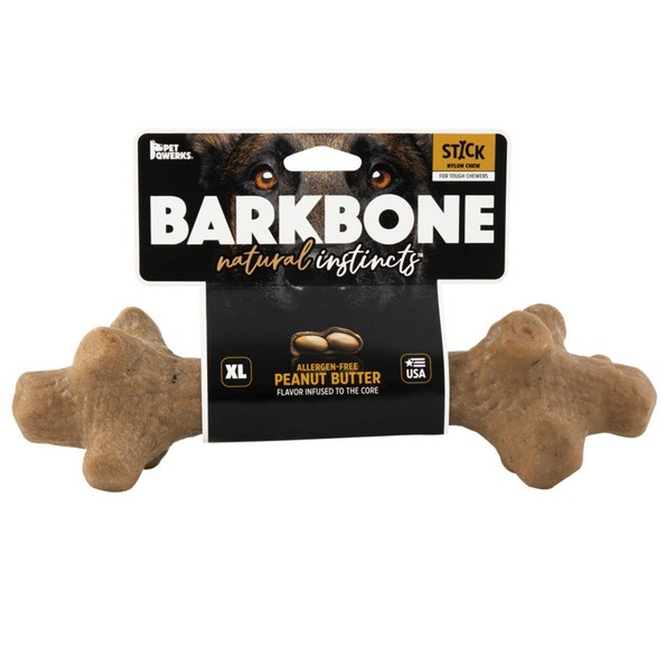 Pet Qwerks BarkBone Peanut Butter Stick Chew Toy X Large