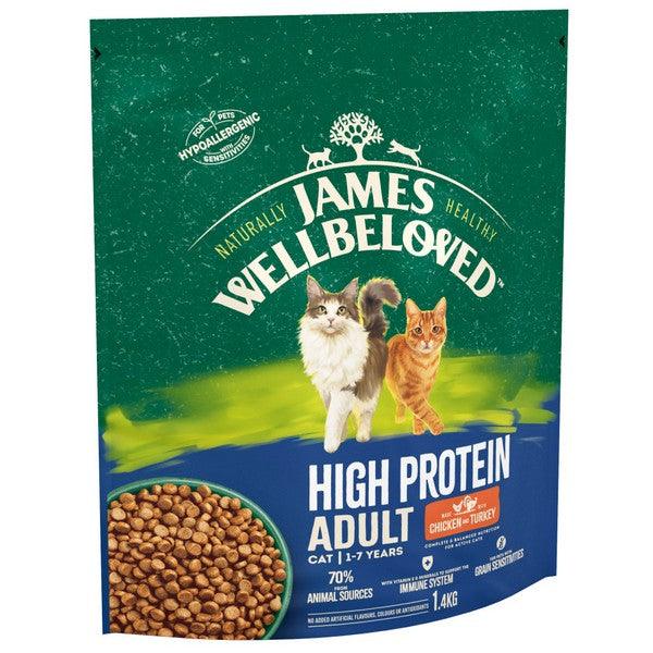 James Wellbeloved Adult Cat High Protein Chicken & Turkey 1.4KG - Ormskirk Pets