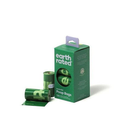 Earth Rated Poop Bags 120 Bags on 8 Refill Rolls Lavender Scented - Ormskirk Pets