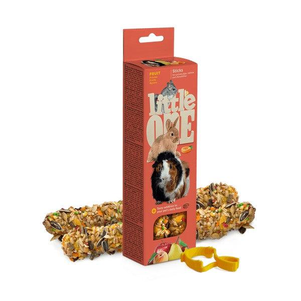 Little One Sticks for guinea pigs, rabbits and chinchillas with fruit, 2x60g Case of 8 - Ormskirk Pets