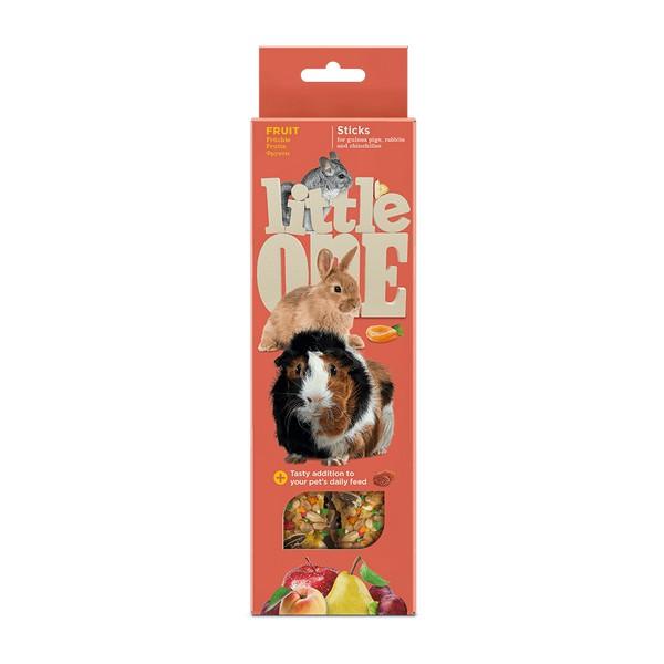 Little One Sticks for guinea pigs, rabbits and chinchillas with fruit, 2x60g Case of 8 - Ormskirk Pets