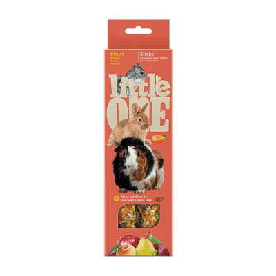 Little One Sticks for guinea pigs, rabbits and chinchillas with fruit, 2x60g Case of 8 - Ormskirk Pets