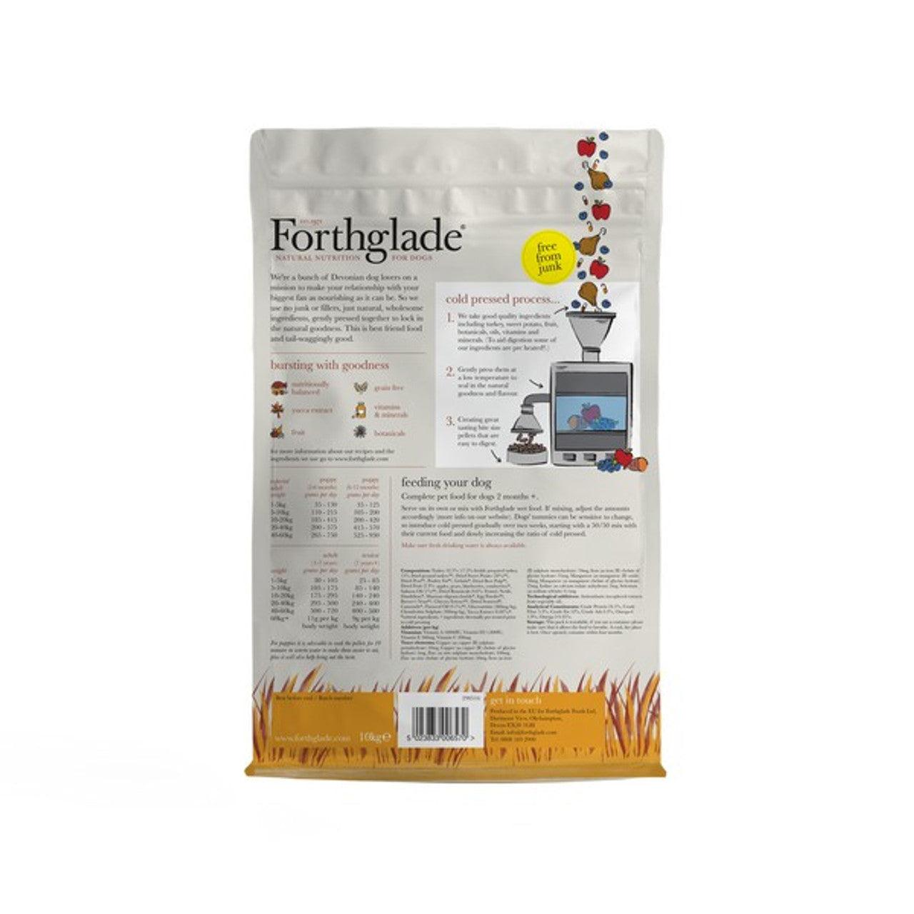 Forthglade Natural Dry Cold Pressed Turkey Grain Free 10kg - Ormskirk Pets