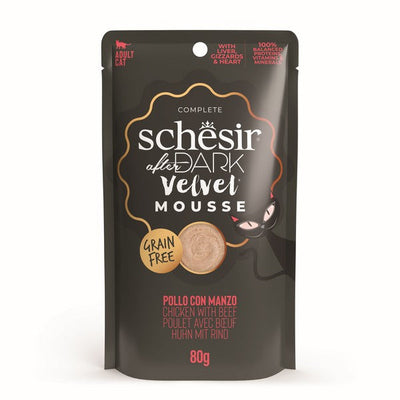 Schesir After Dark Velvet Adult Cat Chicken & Beef 80g x 12