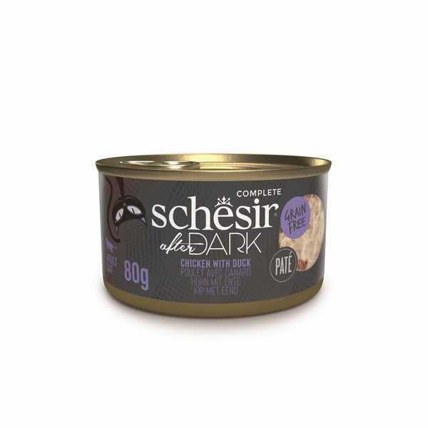 Schesir After Dark Pate Adult Cat Chicken & Duck 80g x 12