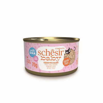 Schesir Baby Wholefood Kitten Cat Chicken & Salmon 70g x 12