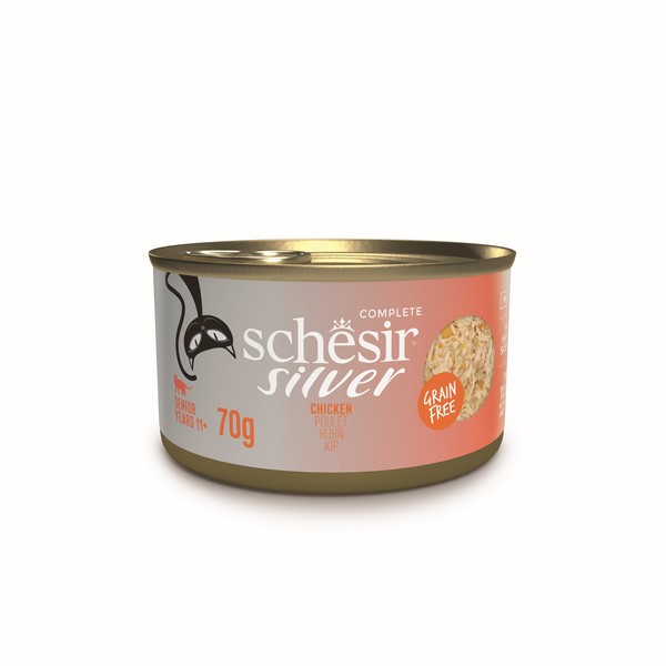 Schesir Silver Wholefood Older Cat Chicken 70g x 12