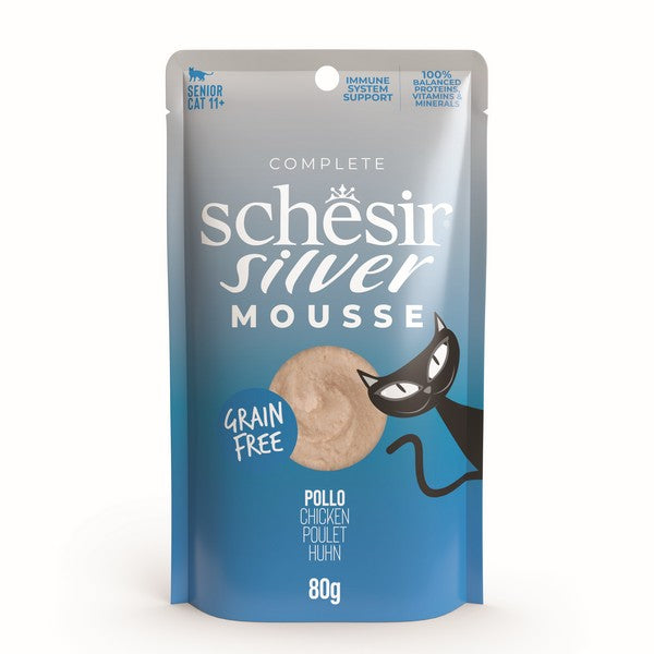 Schesir Silver Mousse Older Cat Chicken 80g x 12