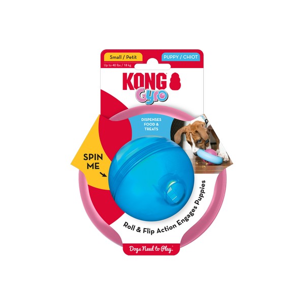 KONG Gyro Puppy Pink / Blue Small