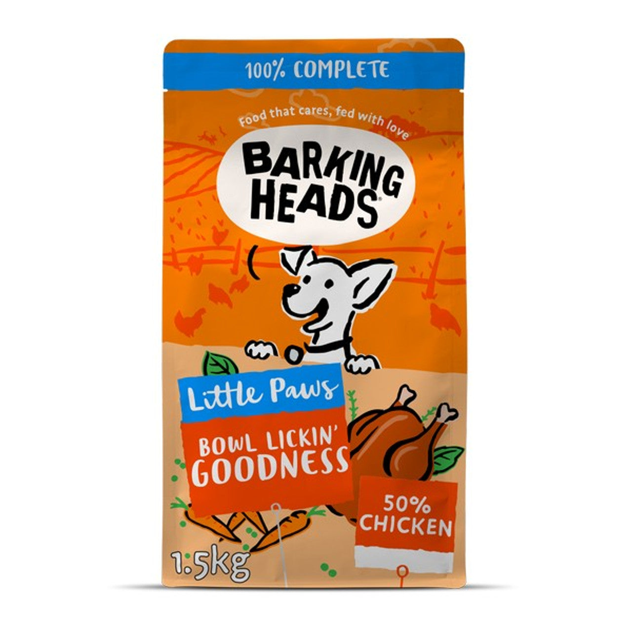 Barking Heads Little Paws Bowl Lickin' Chicken, 1.5kg