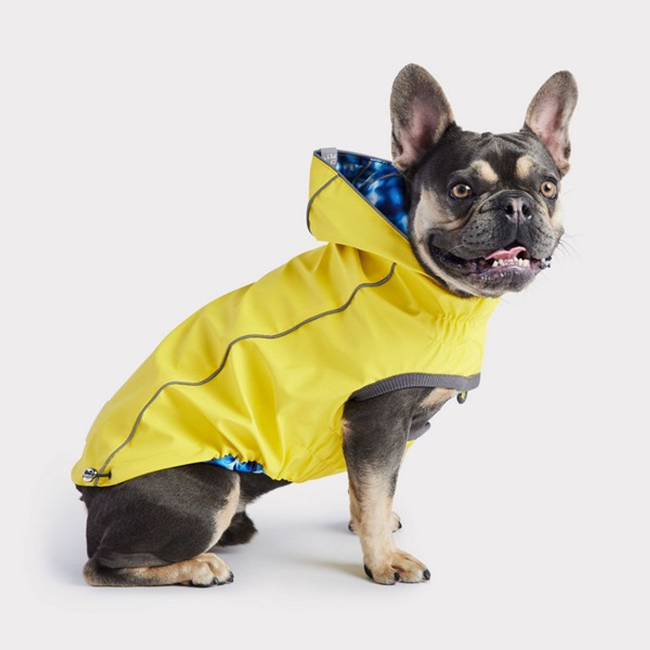 GF Pet Elasto-Fit Reversible Raincoat Yellow Tie Dye