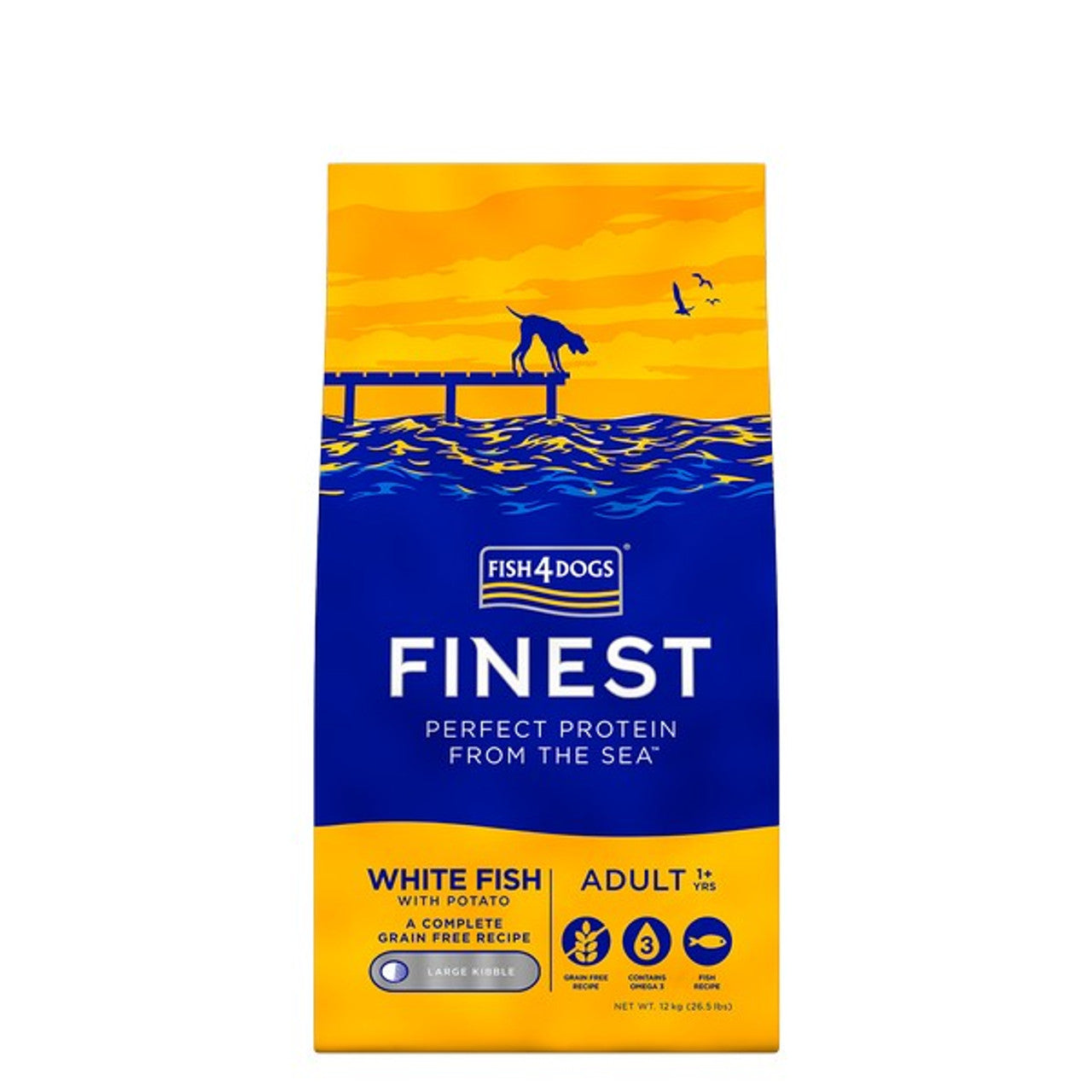 Fish4Dogs Finest Puppy White Fish With Potato (Small Kibble) 12kg