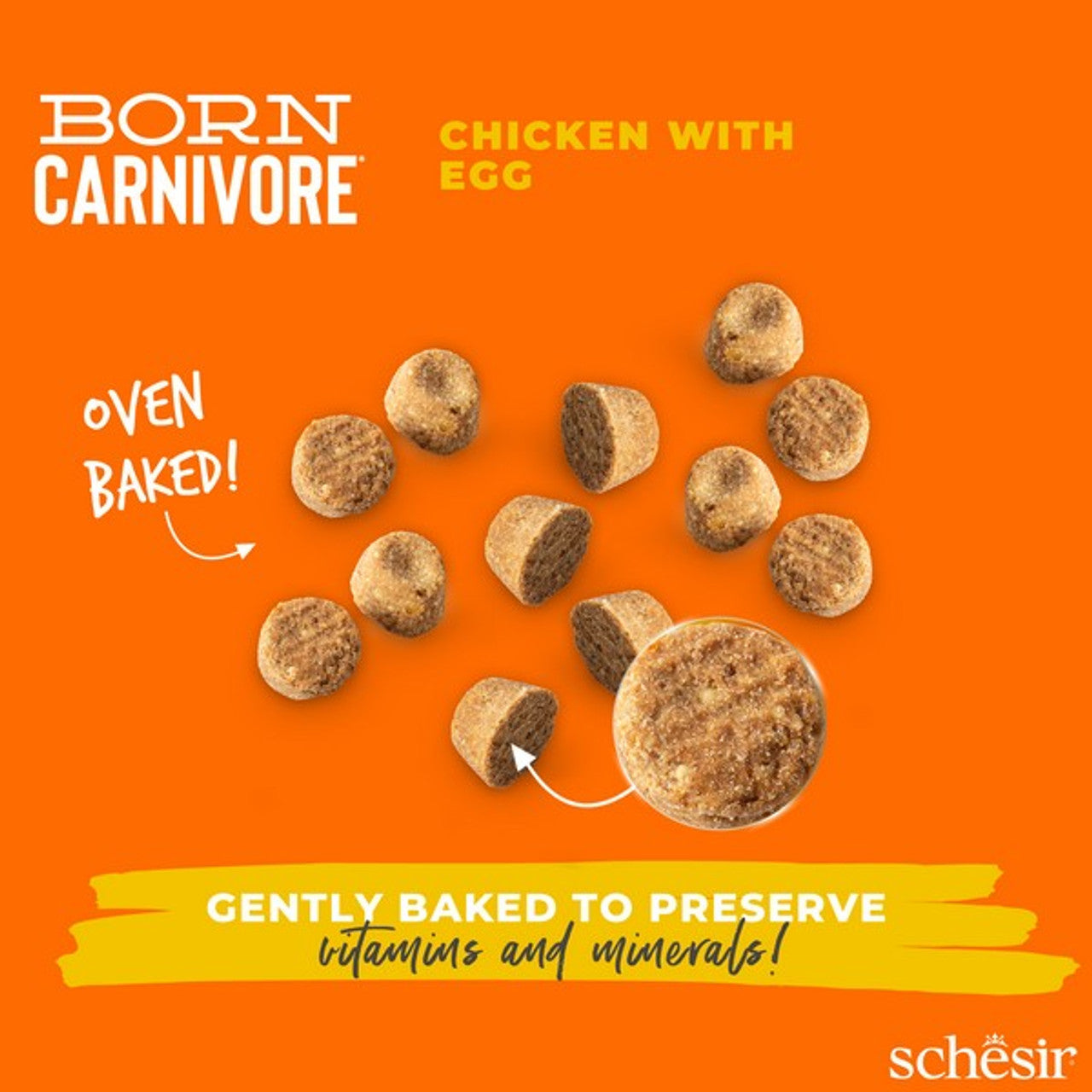 Schesir Dry Born Carnivore Chicken & Egg Adult 255G x 8