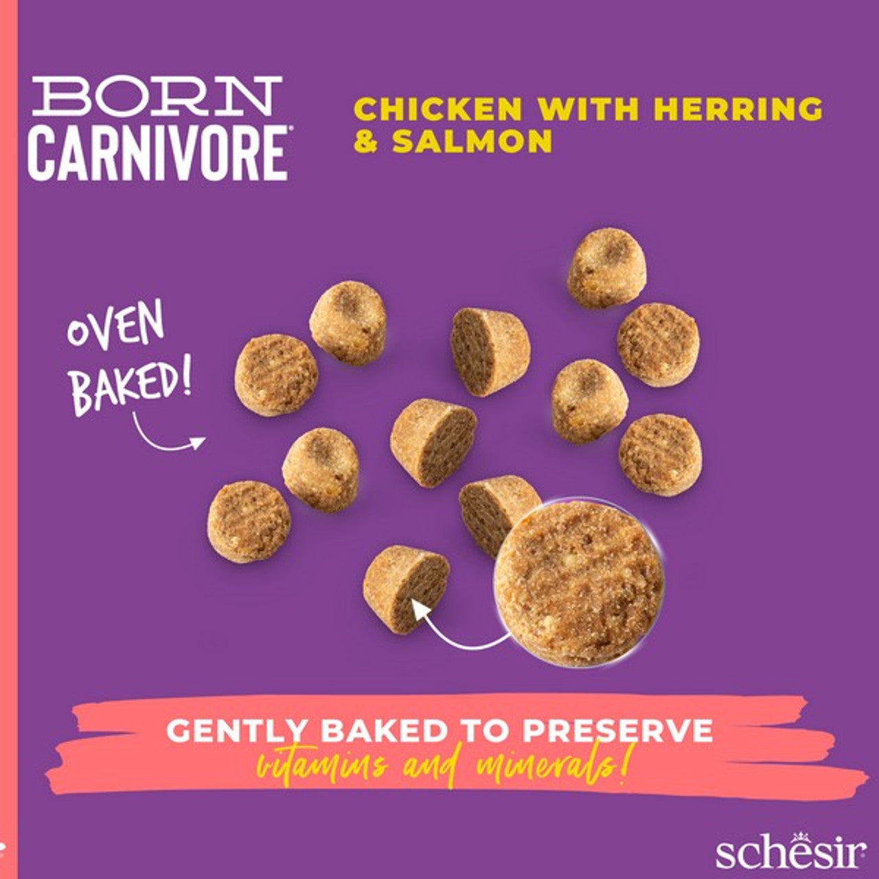 Schesir Dry Born Carnivore Chicken & Herring Adult 255G x 8