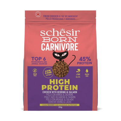 Schesir Dry Born Carnivore Chicken & Herring Adult 255G x 8