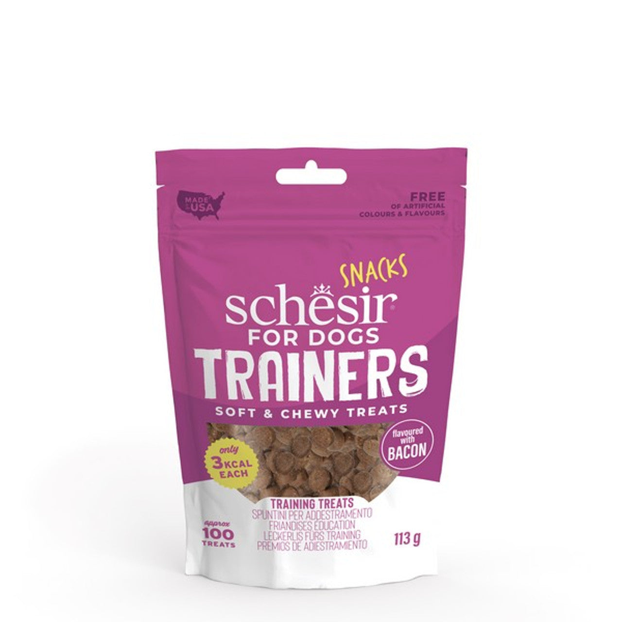 Schesir Dog Snack Training Bacon 113G