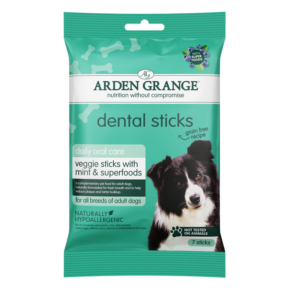 Arden Grange Dental Sticks Mint & Superfoods, 7PK