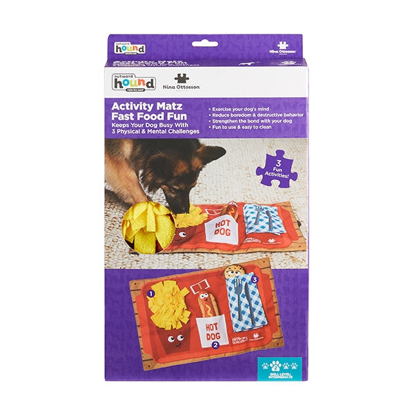 Nina Ottosson Activity Matz Fast Food Fun Mat Dog Puzzle Toy