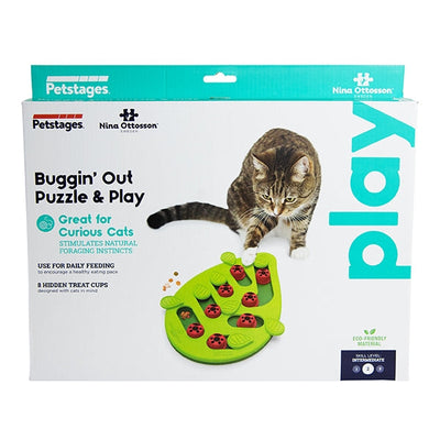 Nina Ottosson Puzzle & Play Buggin Out Green Cat toy