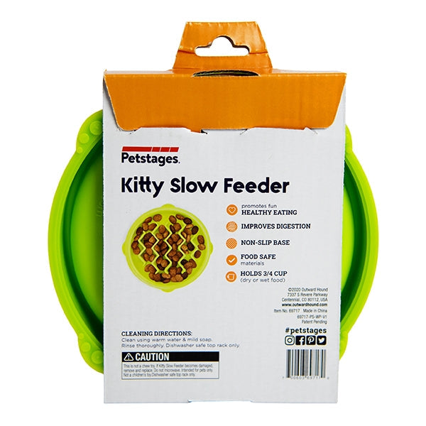 Rosewood Outward Hound Kitty Slow Feeder Green Small Cat Toy