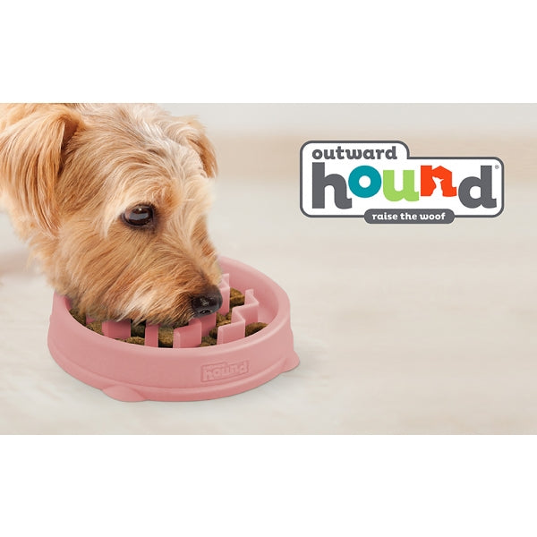 Rosewood Outward Hound Fun Feeder Wave Pink Small Dog Puzzle Toy