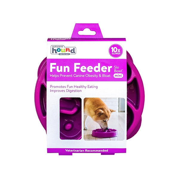 Rosewood Outward Hound Fun Feeder Flower Purple Medium Dog Puzzle Toy