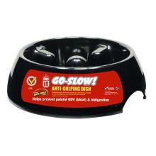 Go-Slow! Anti-Gulping Dog Dish - Black Large - Ormskirk Pets