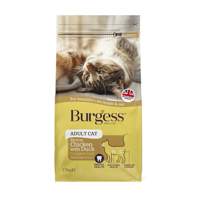 Burgess Adult Cat Chicken & Duck 1.5kg - Ormskirk Pets