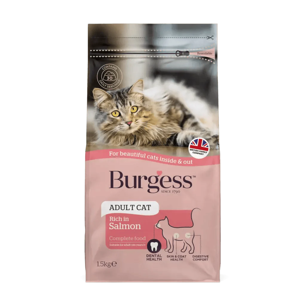 Burgess Adult Cat Scottish Salmon 10kg - Ormskirk Pets