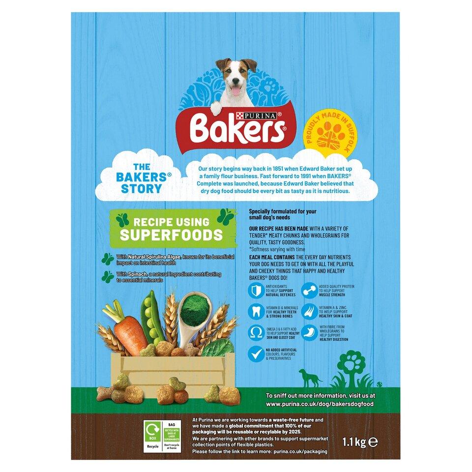 Bakers Complete Small Dog Chicken & Vegetables 1.1kg - Ormskirk Pets