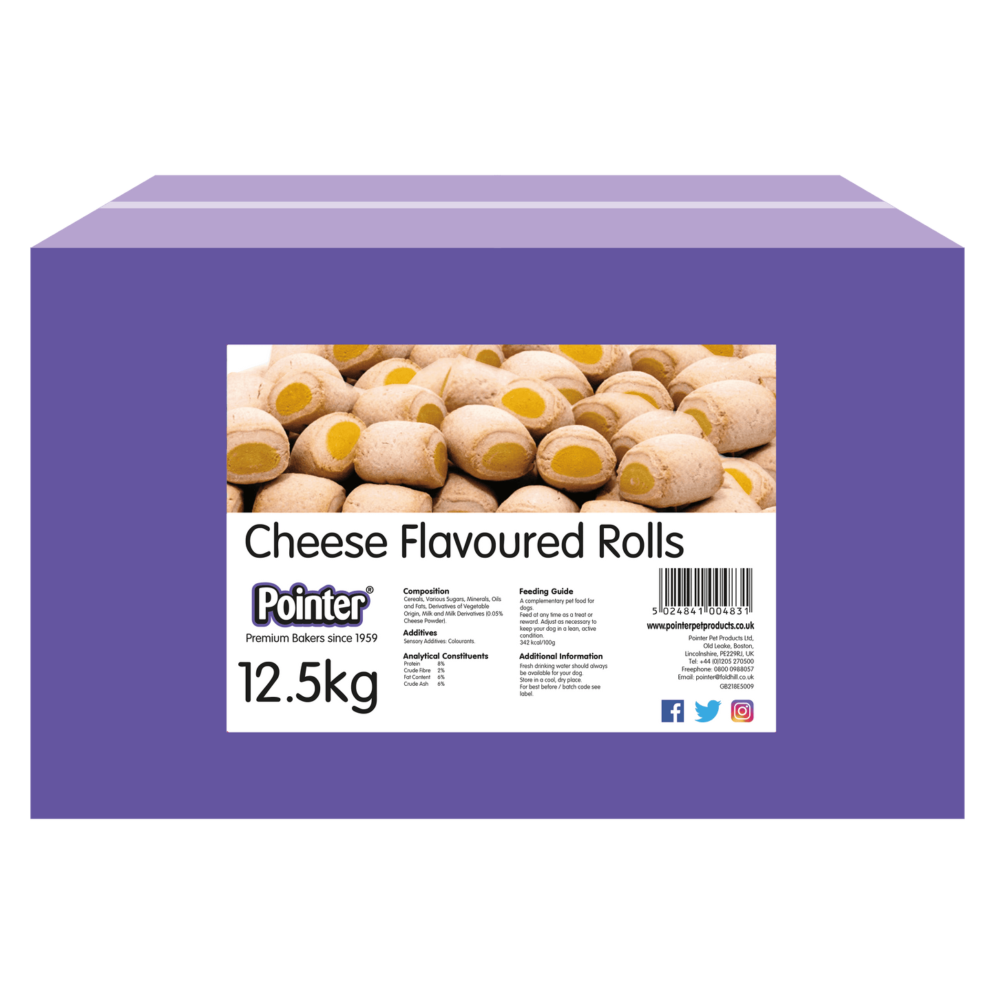 Pointer Cheese Flavoured Rolls 12.5Kg - Ormskirk Pets