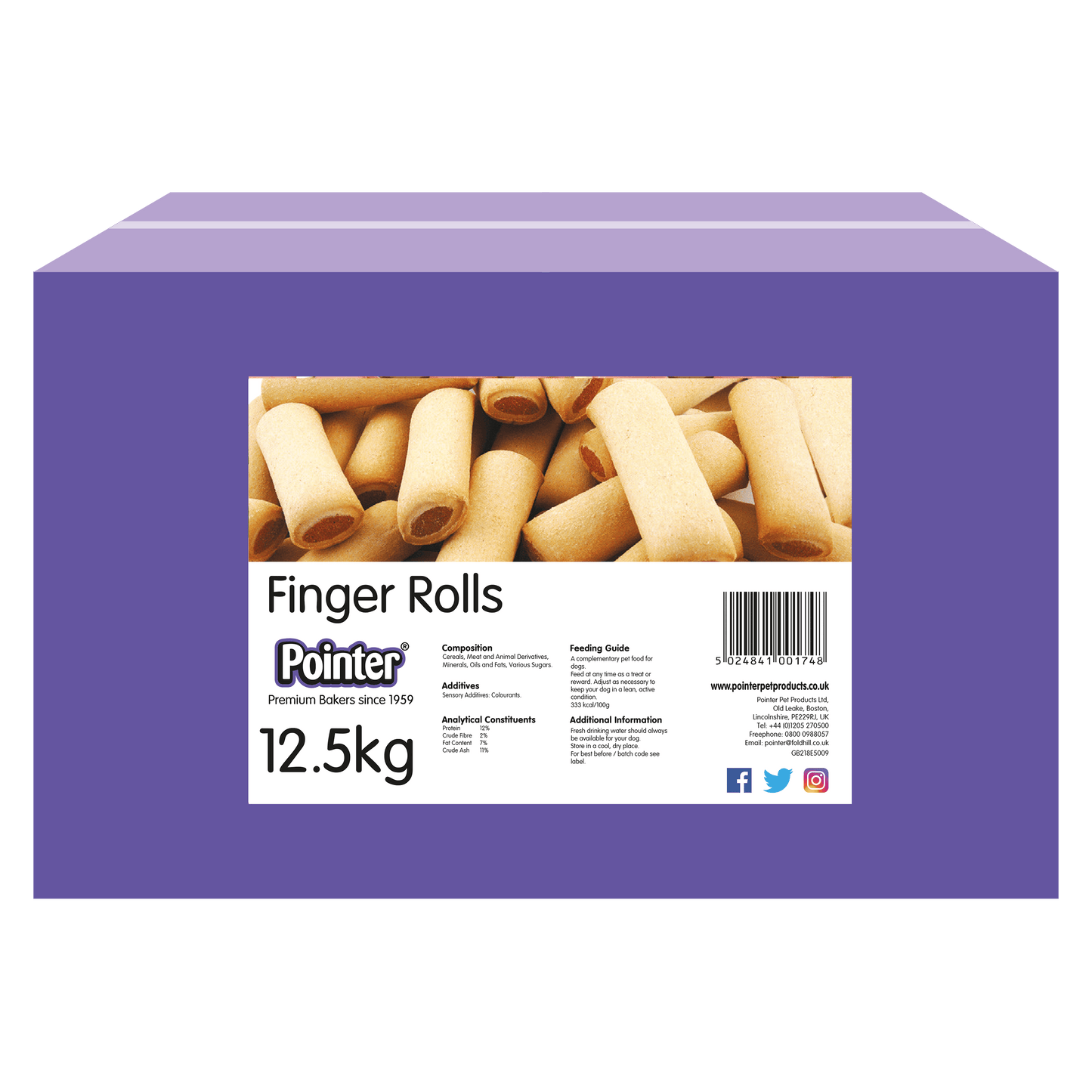 Pointer Finger Rolls 12.5Kg - Ormskirk Pets