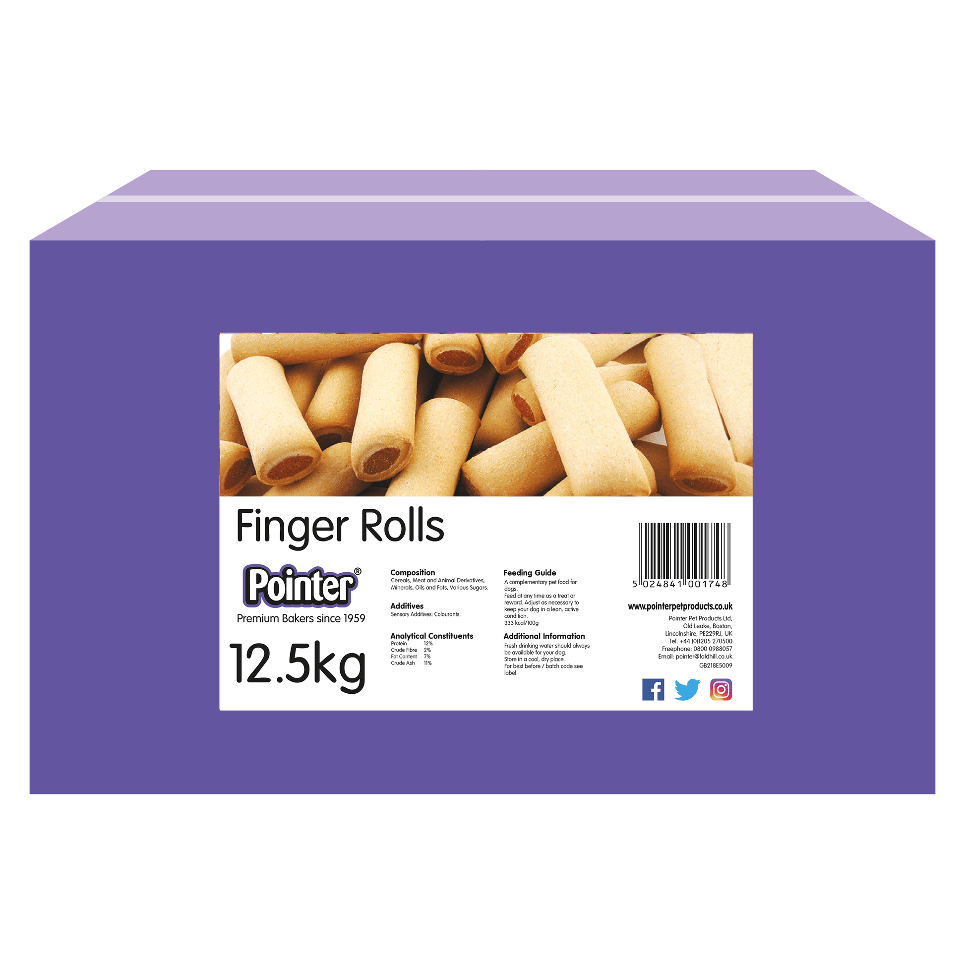 Pointer Finger Rolls 12.5Kg - Ormskirk Pets