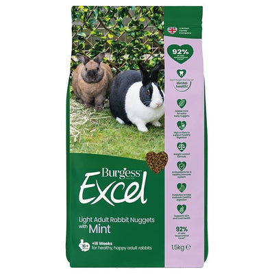 Burgess Excel Rabbit Nuggets Light 1.5KG - Ormskirk Pets