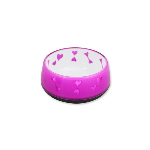 All For Paws Anti Slip Dog Bowl Pink Hearts - Ormskirk Pets