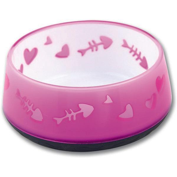 All For Paws Anti Slip Cat Bowl Pink Fish - Ormskirk Pets