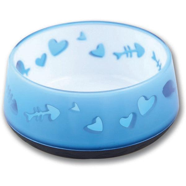 All For Paws Anti Slip Cat Bowl Blue Fish - Ormskirk Pets