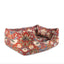 William Morris Square Dog Bed Strawberry Thief Print