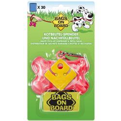 Bags On Board Bone Dispenser Marble Pink+30Bag - Ormskirk Pets