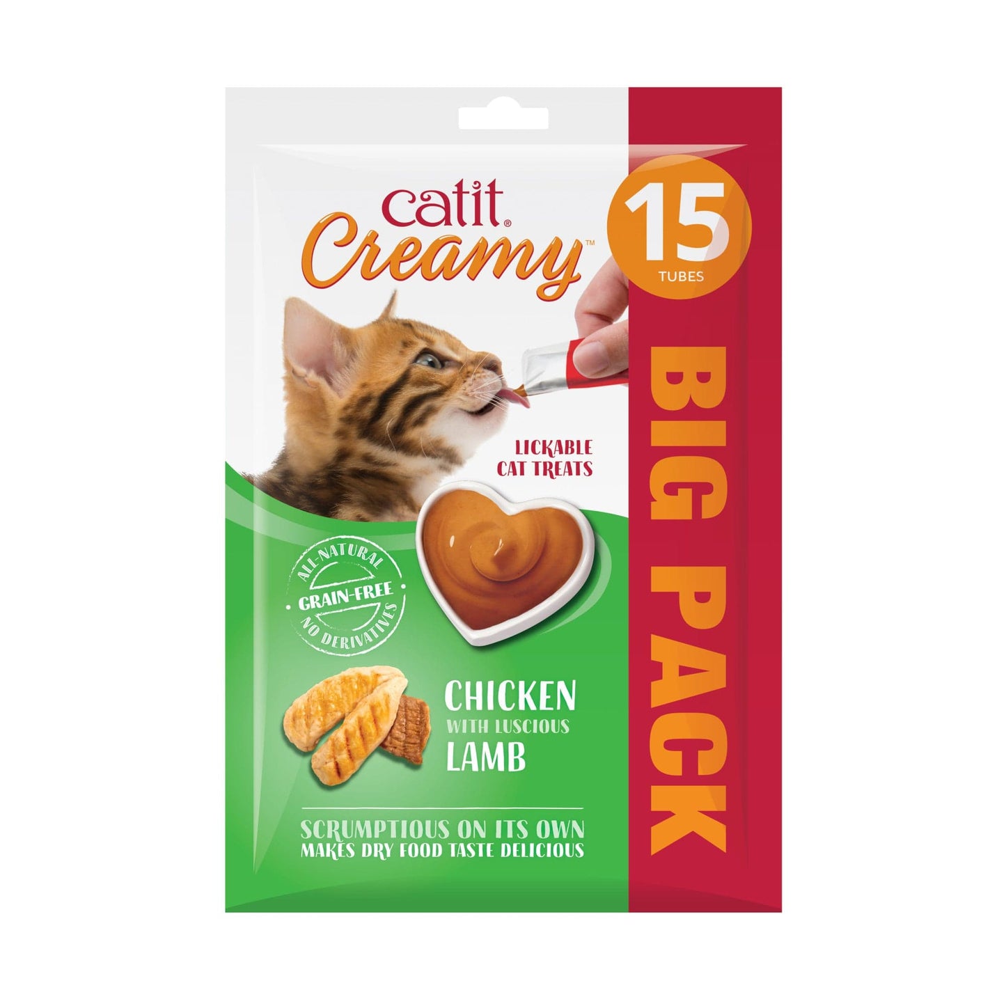 Catit Creamy Chicken & Lamb Treats 15 pack, 10g