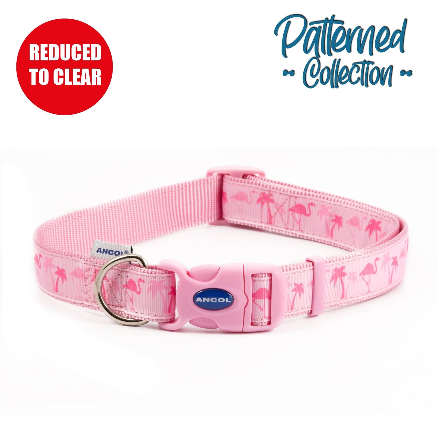 Ancol Fashion Collar Flamingo Adjustable 45-70cm